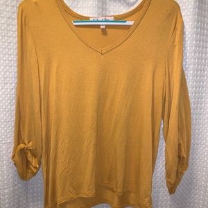 Mustard top, Harlow & Rose.